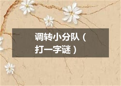 调转小分队（打一字谜）