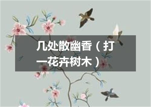 几处散幽香（打一花卉树木）