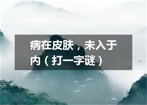 病在皮肤，未入于内（打一字谜）