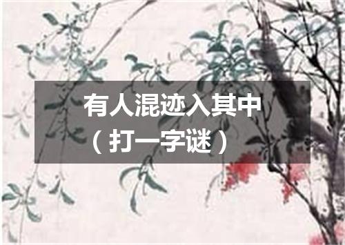 有人混迹入其中（打一字谜）