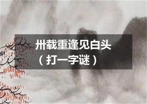 卅载重逢见白头（打一字谜）