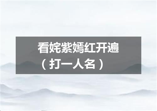 看姹紫嫣红开遍（打一人名）