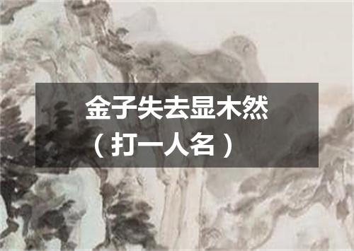 金子失去显木然（打一人名）
