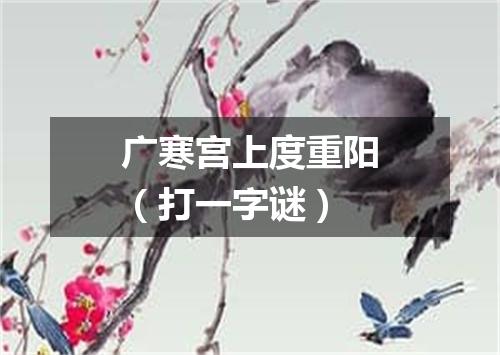 广寒宫上度重阳（打一字谜）