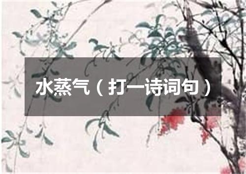 水蒸气（打一诗词句）