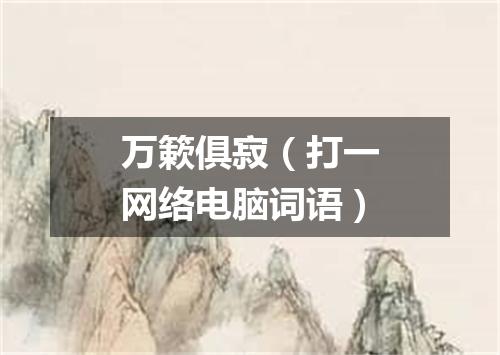 万簌俱寂（打一网络电脑词语）