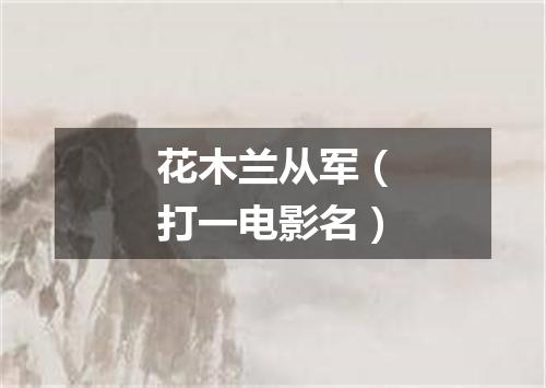 花木兰从军（打一电影名）