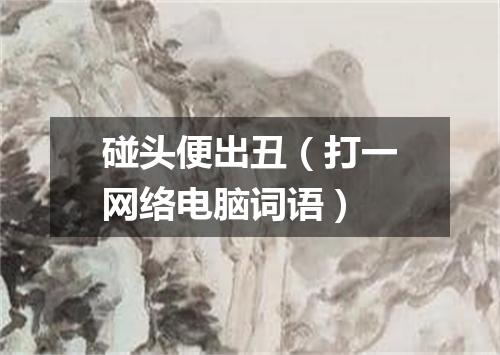 碰头便出丑（打一网络电脑词语）