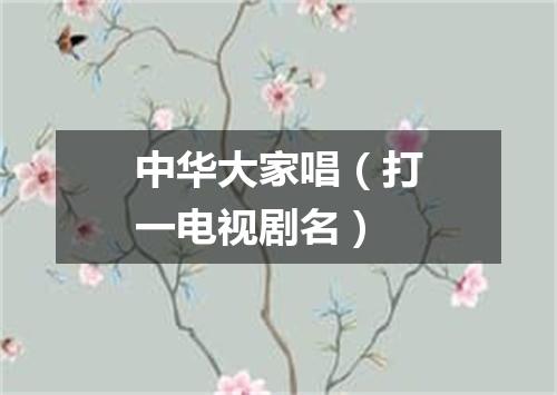 中华大家唱（打一电视剧名）