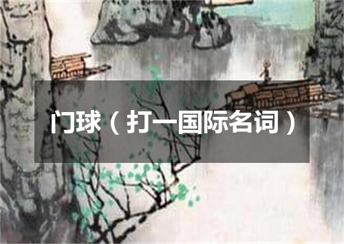 门球（打一国际名词）