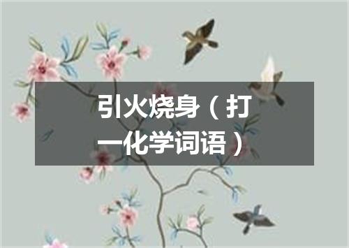 引火烧身（打一化学词语）