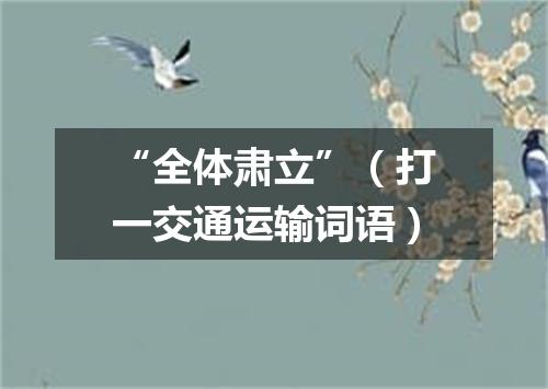 “全体肃立”（打一交通运输词语）