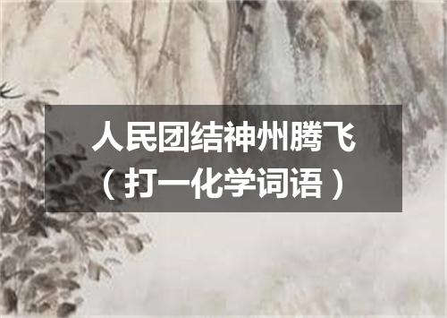 人民团结神州腾飞（打一化学词语）