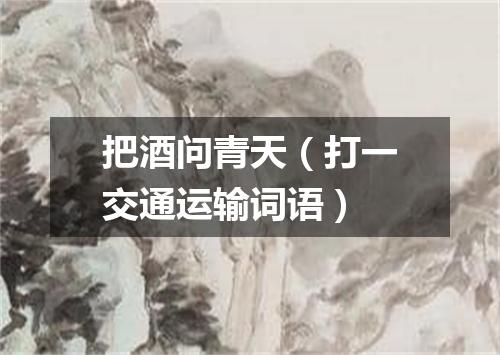 把酒问青天（打一交通运输词语）