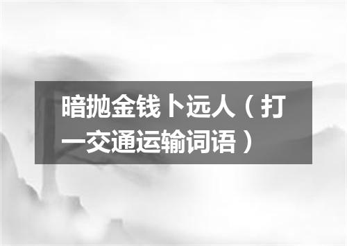 暗抛金钱卜远人（打一交通运输词语）