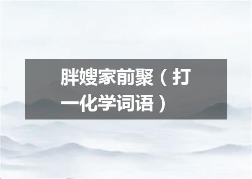胖嫂家前聚（打一化学词语）