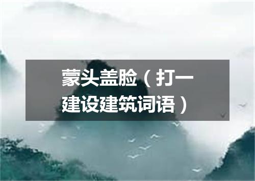 蒙头盖脸（打一建设建筑词语）