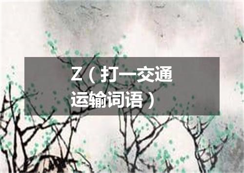 Z（打一交通运输词语）