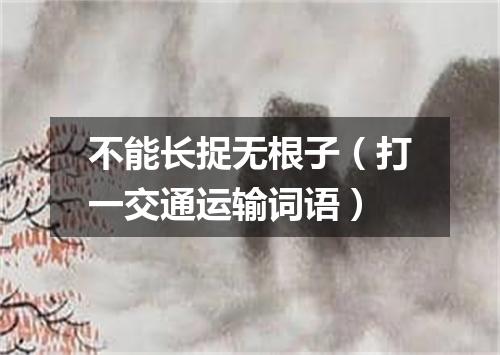 不能长捉无根子（打一交通运输词语）