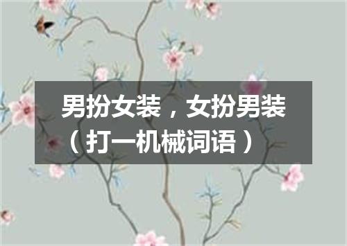 男扮女装，女扮男装（打一机械词语）
