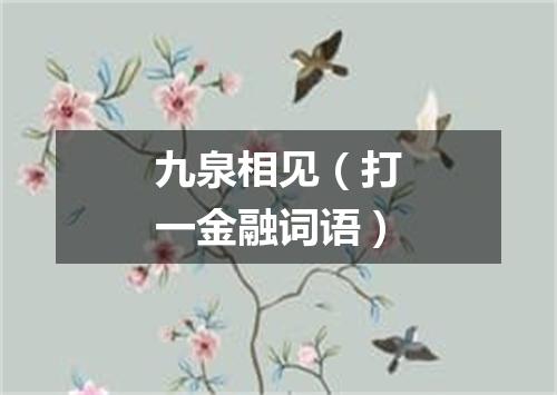 九泉相见（打一金融词语）