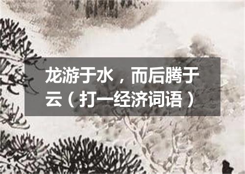 龙游于水，而后腾于云（打一经济词语）