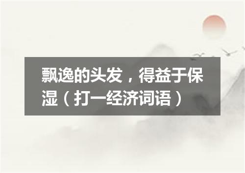 飘逸的头发，得益于保湿（打一经济词语）