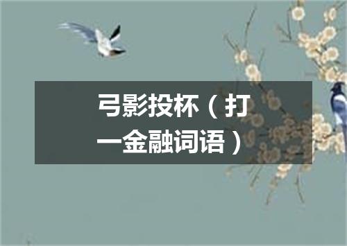 弓影投杯（打一金融词语）
