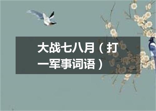 大战七八月（打一军事词语）