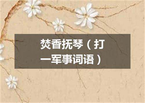焚香抚琴（打一军事词语）