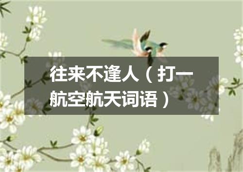往来不逢人（打一航空航天词语）