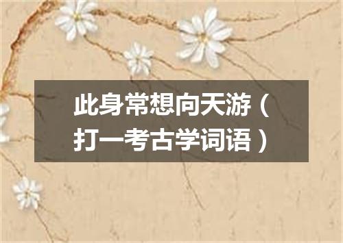 此身常想向天游（打一考古学词语）