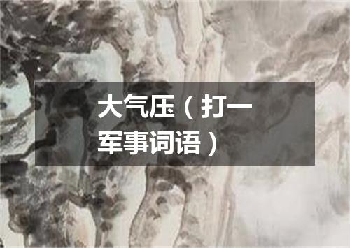 大气压（打一军事词语）