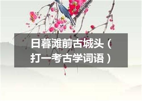 日暮滩前古城头（打一考古学词语）