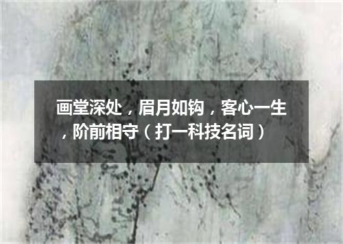 画堂深处，眉月如钩，客心一生，阶前相守（打一科技名词）