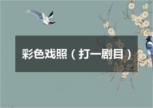 彩色戏照（打一剧目）