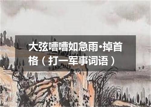 大弦嘈嘈如急雨·掉首格（打一军事词语）