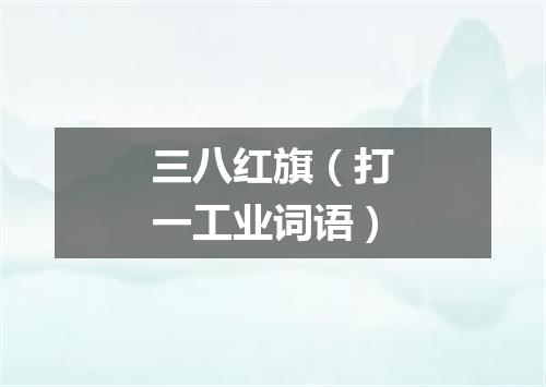 三八红旗（打一工业词语）