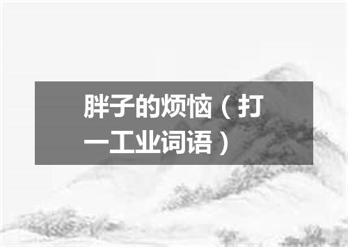 胖子的烦恼（打一工业词语）