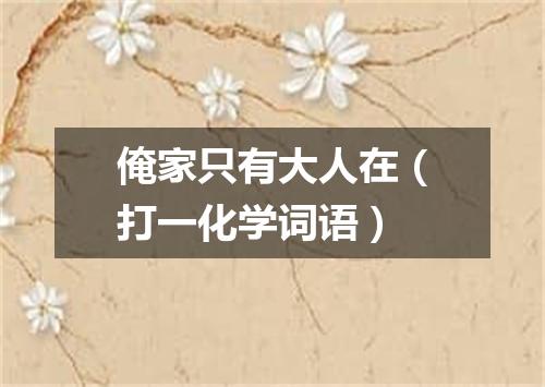 俺家只有大人在（打一化学词语）