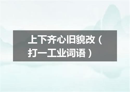 上下齐心旧貌改（打一工业词语）