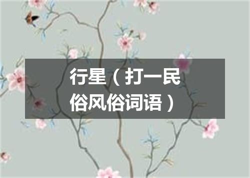 行星（打一民俗风俗词语）