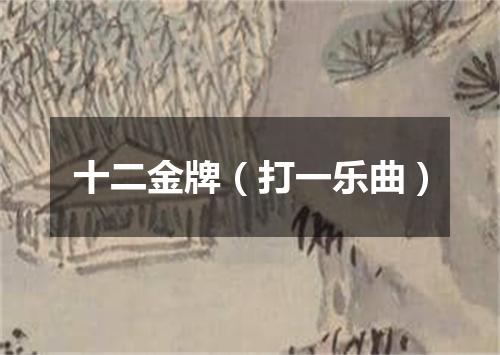 十二金牌（打一乐曲）