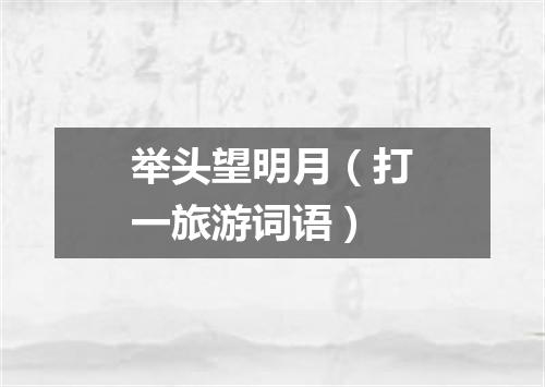 举头望明月（打一旅游词语）