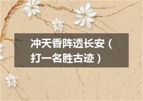 冲天香阵透长安（打一名胜古迹）