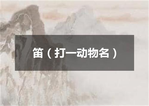 笛（打一动物名）
