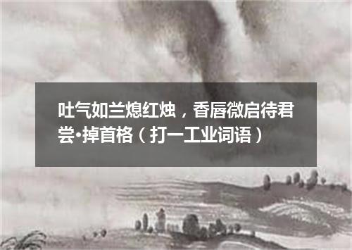 吐气如兰熄红烛，香唇微启待君尝·掉首格（打一工业词语）