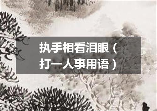 执手相看泪眼（打一人事用语）