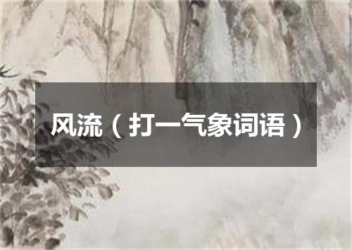 风流（打一气象词语）