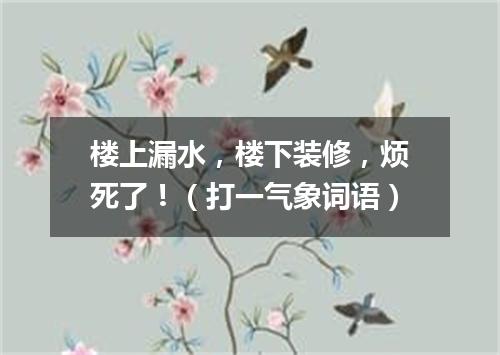 楼上漏水，楼下装修，烦死了！（打一气象词语）